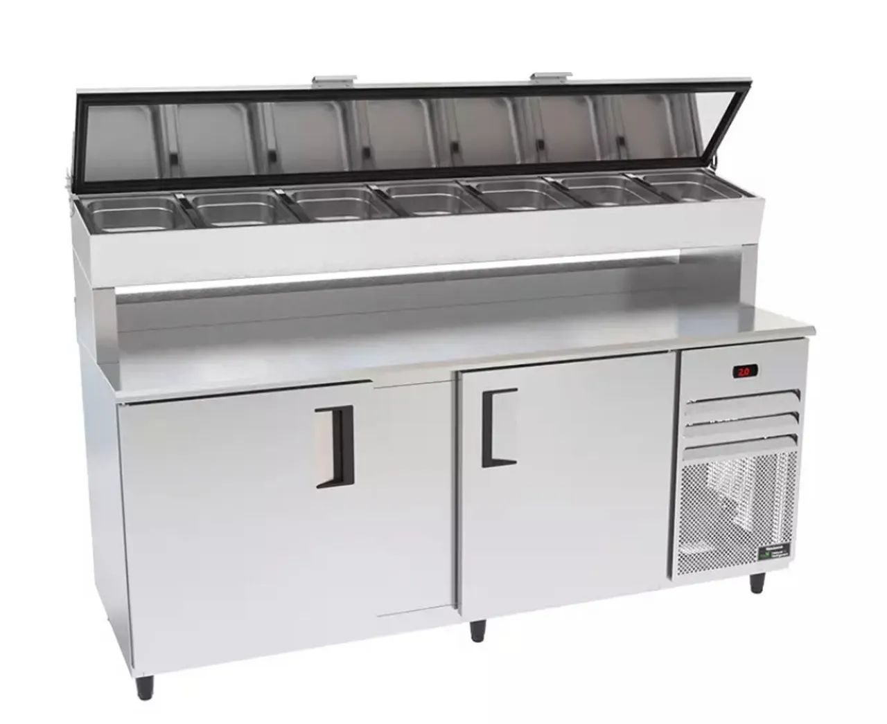 MB Balcão de Serviço Refrigerado com Condimentadora Venâncio Standard - Alta - 2 metros