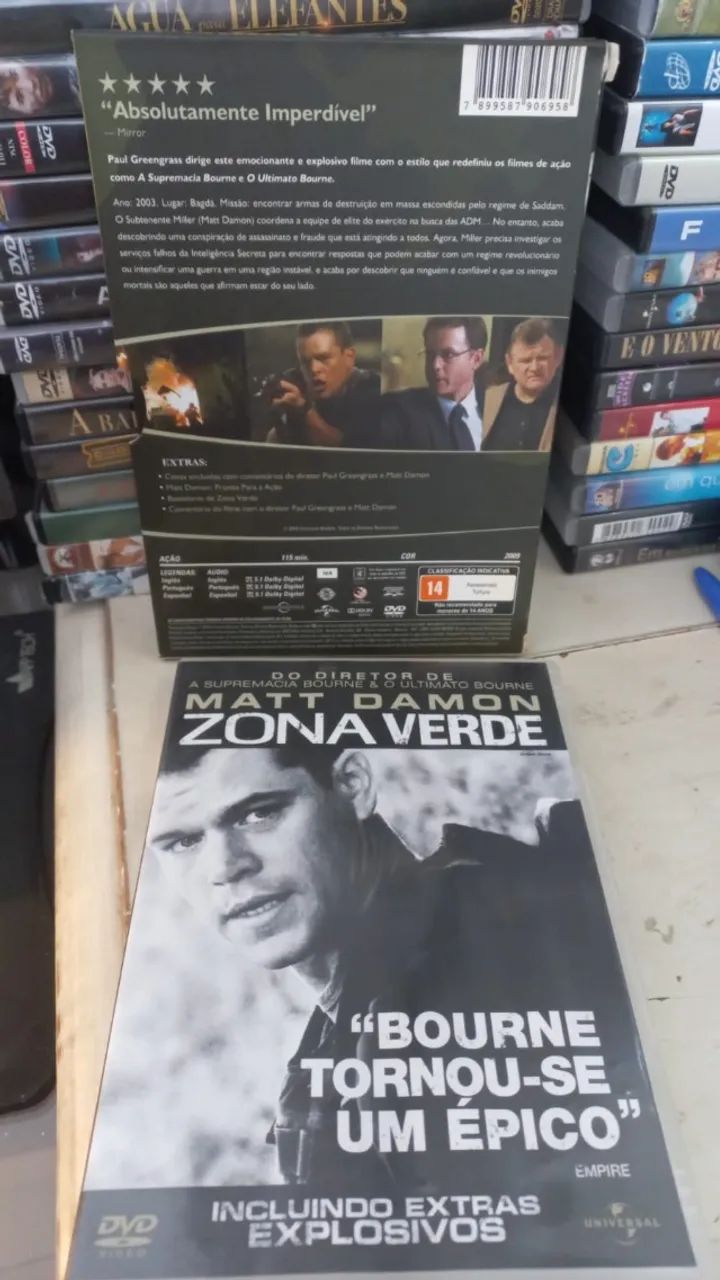 Dvd - Zona Verde Matt Damon - Guerra - NOVO - Excelente - c/ Luva The Best Of War - Foto 2