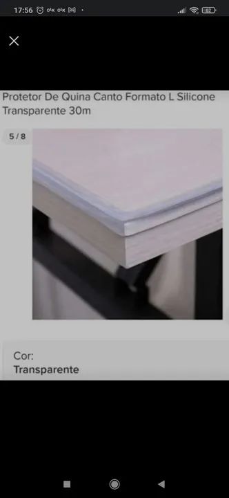 L-shaped Transparent Silicone Corner Protector, 30 m