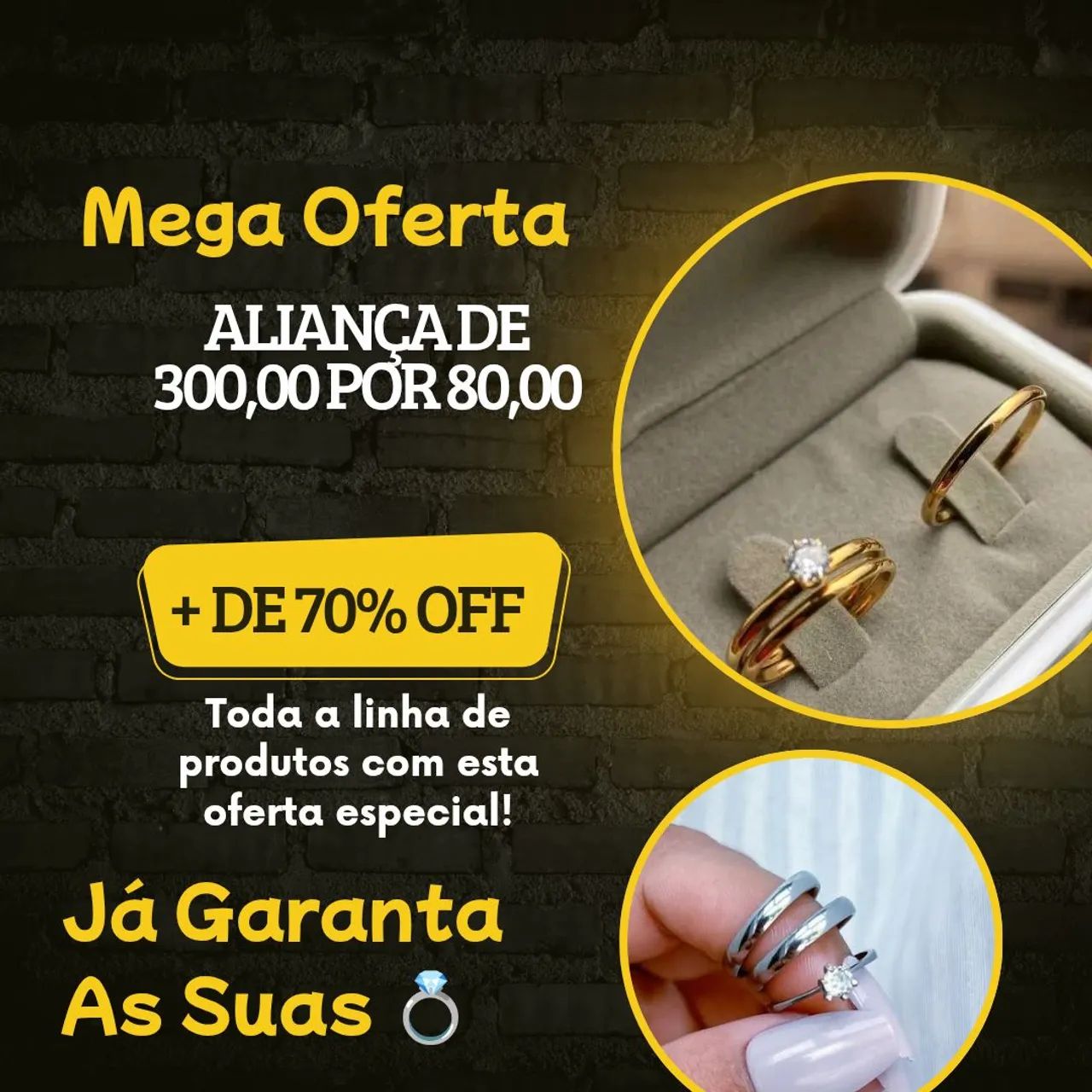 Alianças de Casamento - banhada  18k - 70% OFF - Foto 5