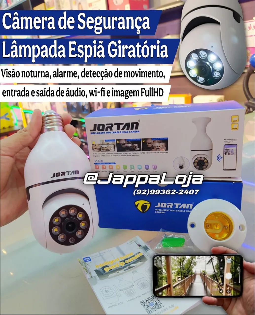 Câmera Espiã Giratória Full HD - Segurança e Monitoramento
