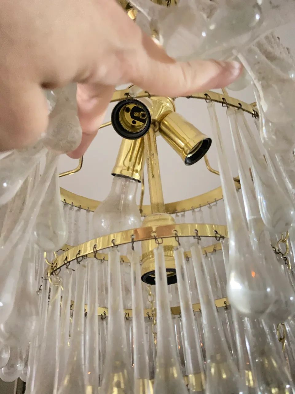 Lustre gotas de cristal