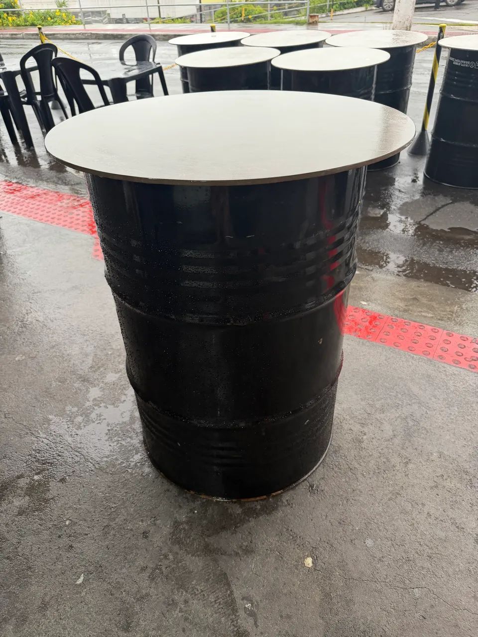 Tambor mesa com tampo de cerâmica 200l64962149289347120