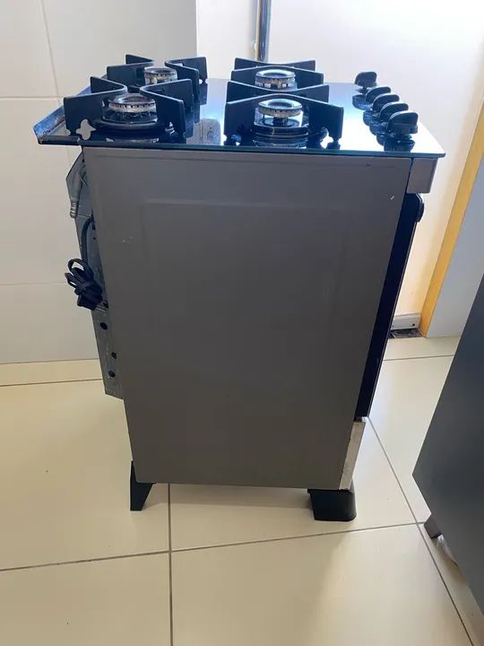 Fogão  Atlas inox mesa de vidro  - Foto 3