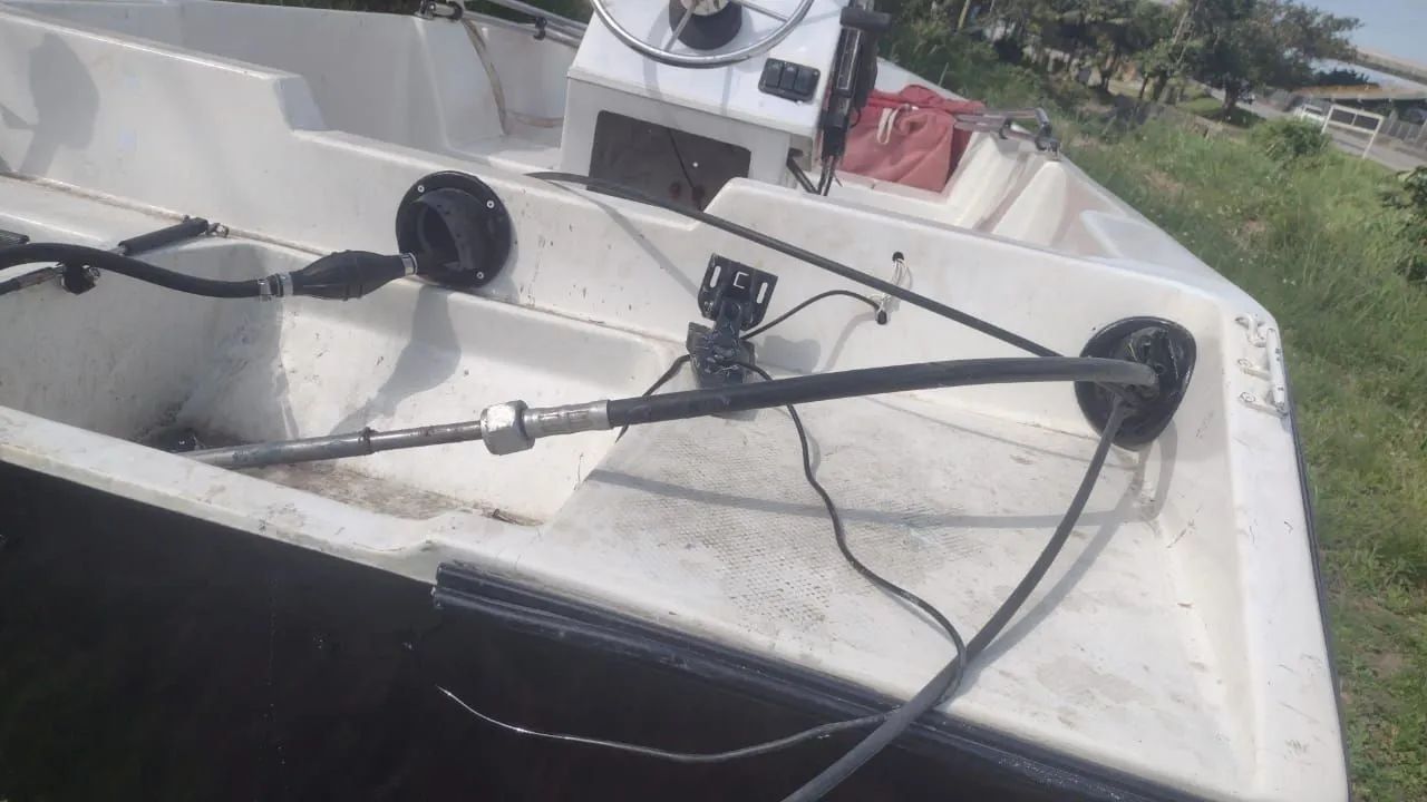 Manete Mercury + cabos  12 pés barco - Foto 2