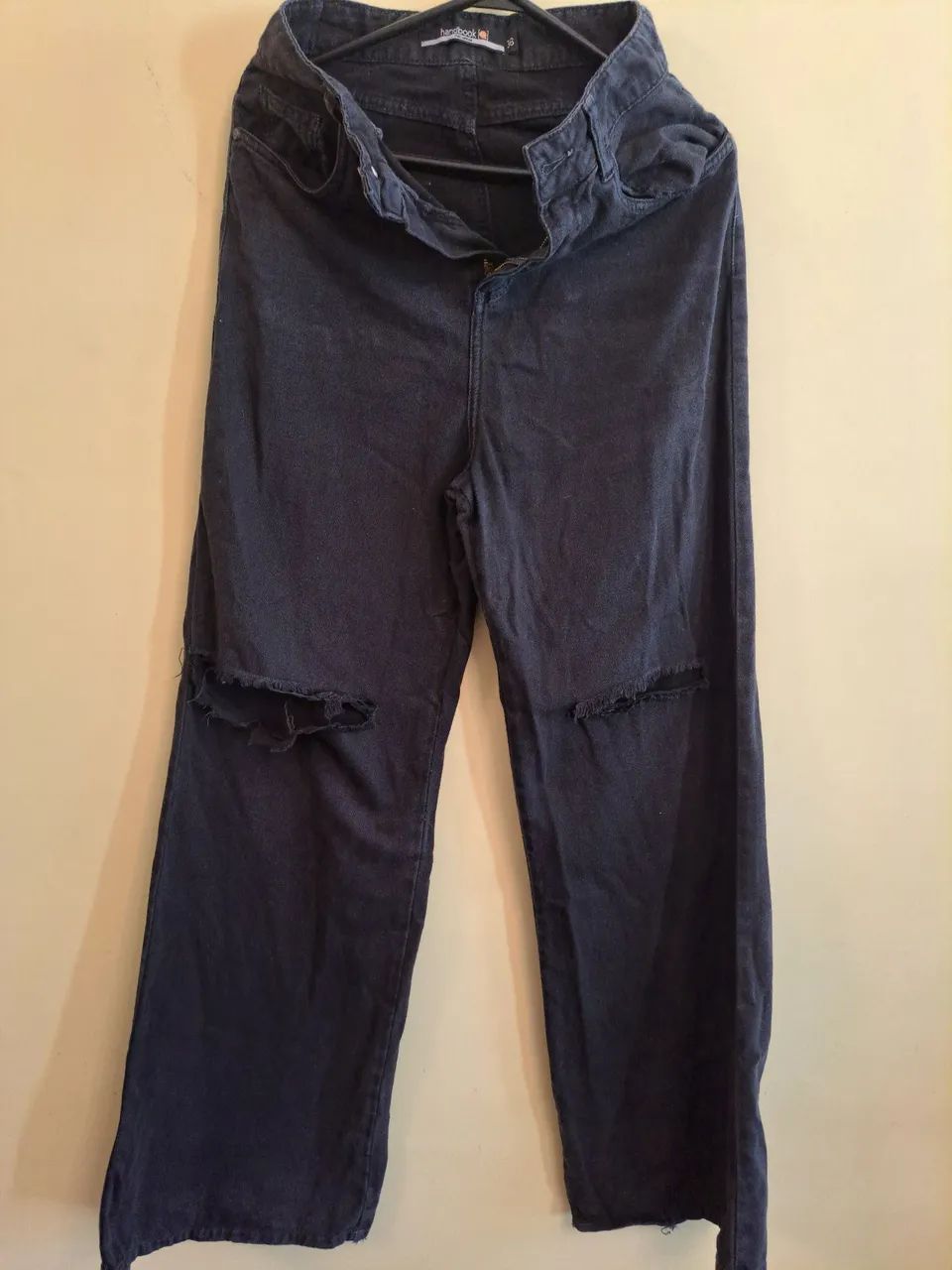 Calça Jeans Destroyed Preta
