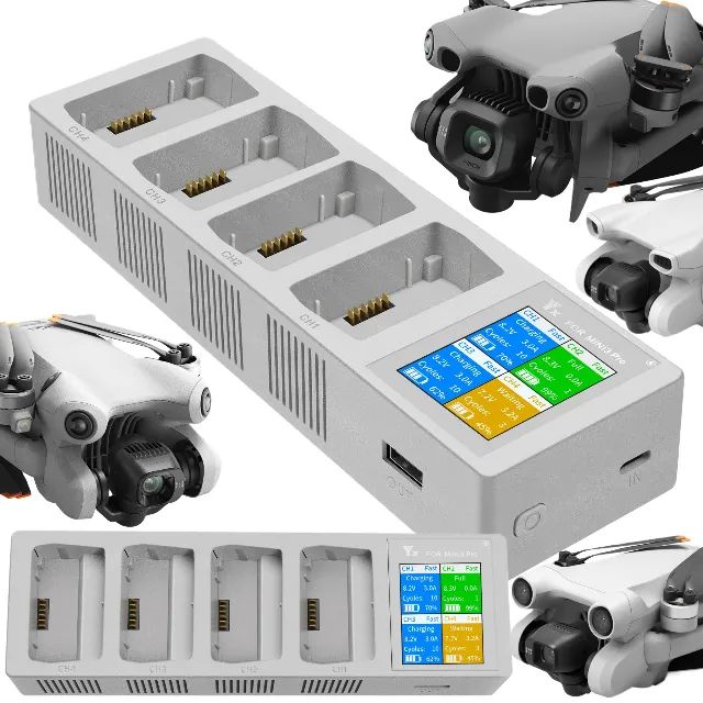 (4 em 1) Carregador Régua Hub USB Estação Carregamento Carga Drone Dji Mini3,4,5 PRO