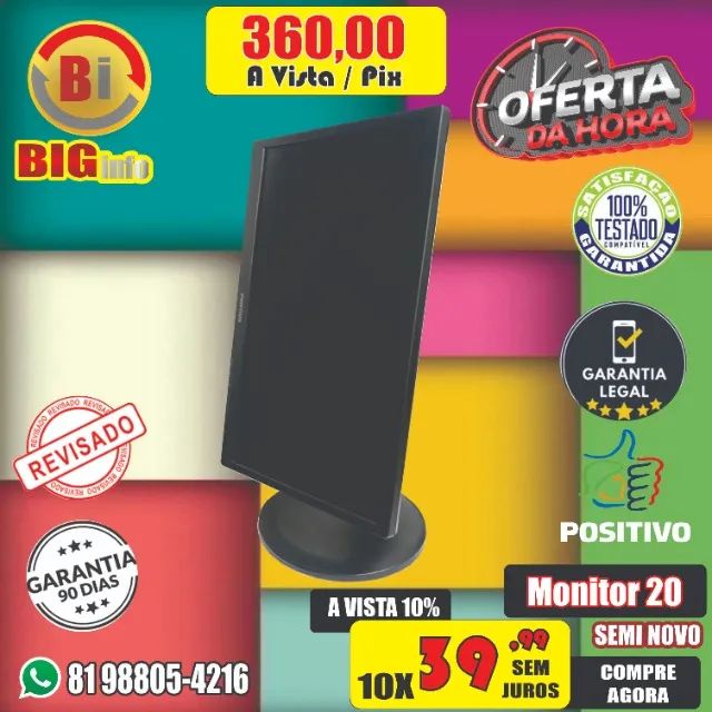 Monitor LED Positivo  Base Giratoria - Garantia - Centro do Recife  - Foto 5