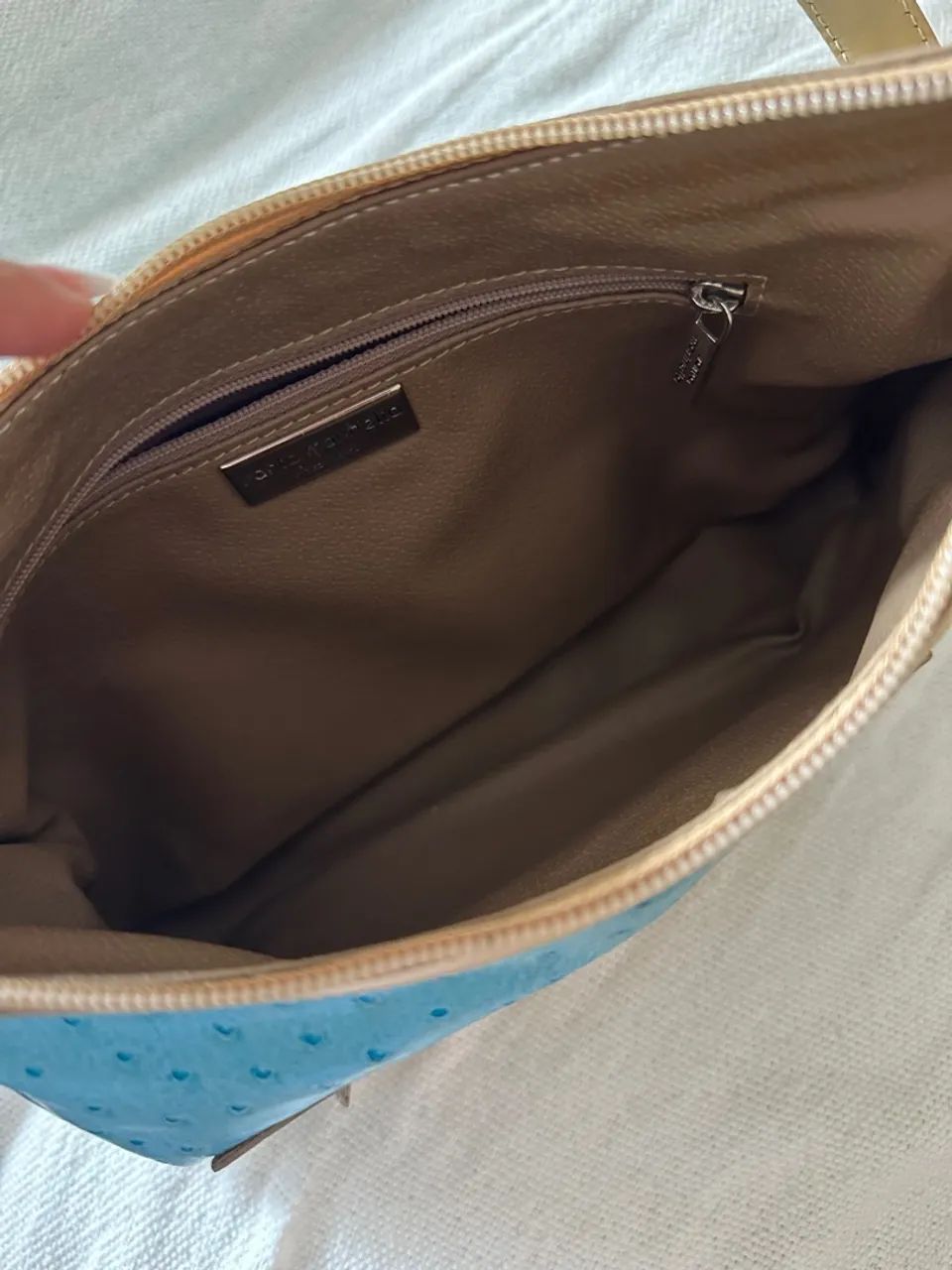 Bolsa Vintage Azul - Couro - Foto 3