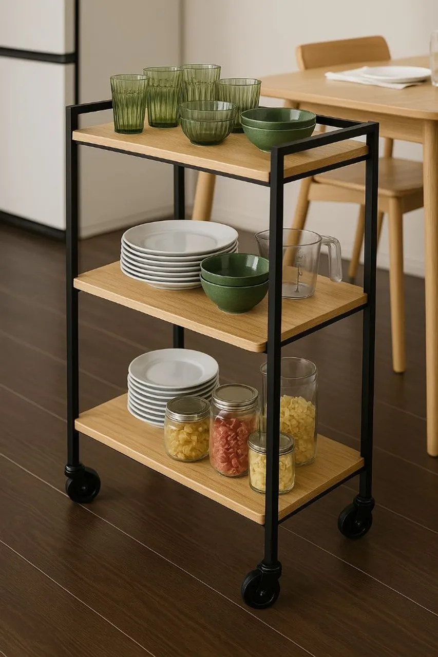 Carrinho servidor com Rodinhas - Design Moderno