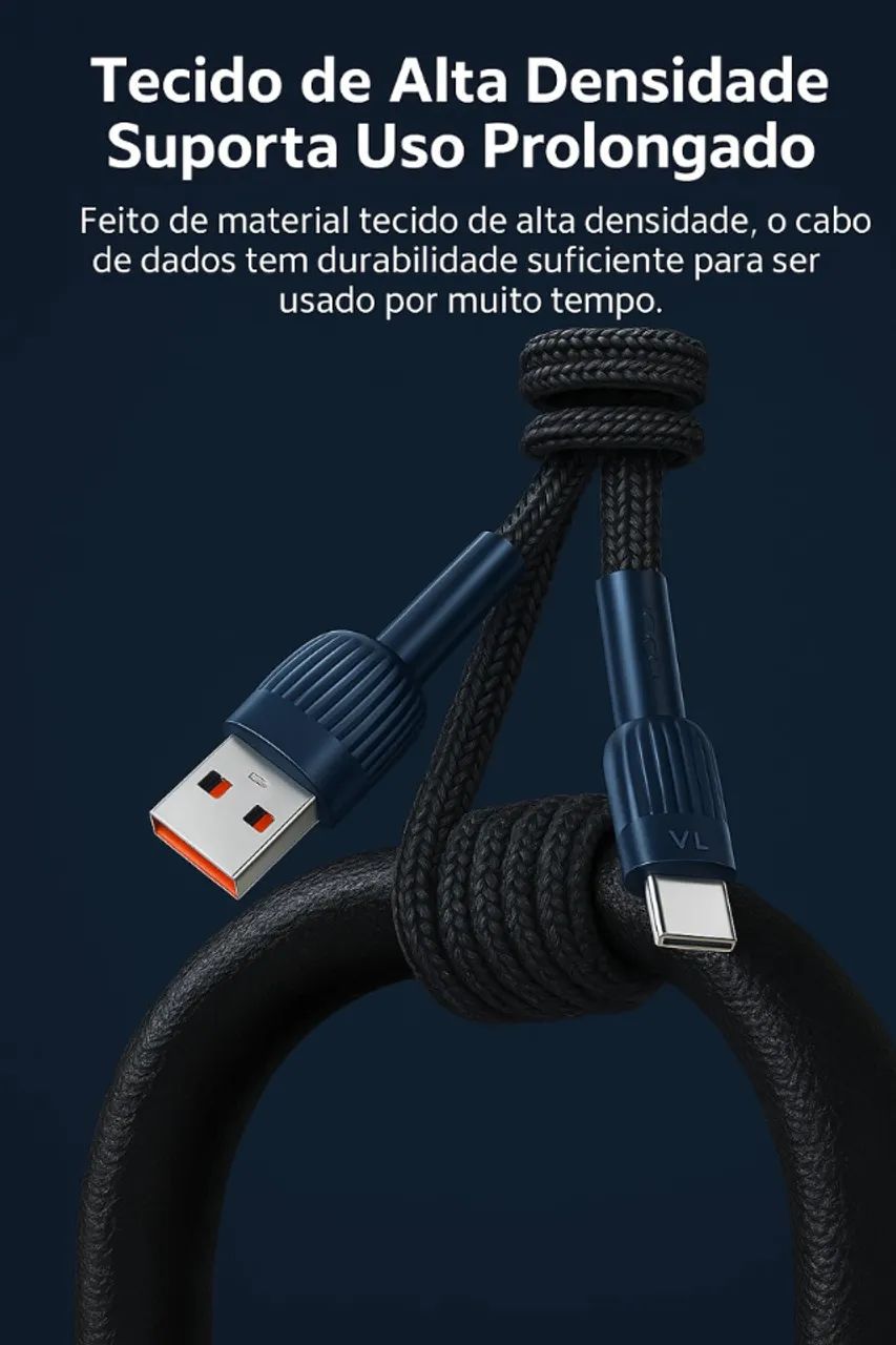 Cabo USB-C 100W 7A - 3 Metros! - Foto 4
