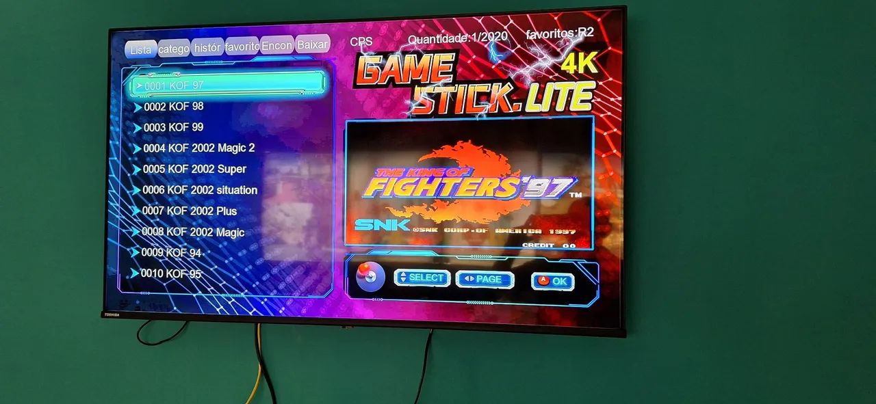 Game Stick Lite 4K com The King of Fighters 97 e mais de 20.000 jogos