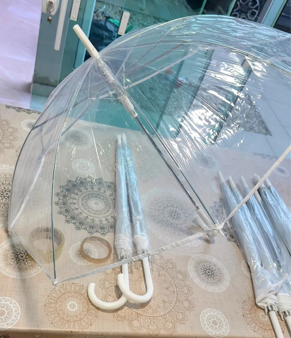 Guarda Chuva Transparente Grande ( Novo sem uso ) - Foto 2