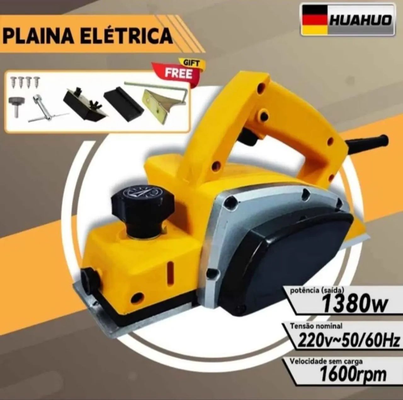 Plaina Elétrica Profissional (PRODUTO NOVO) (REALIZAMOS A ENTREGA) 