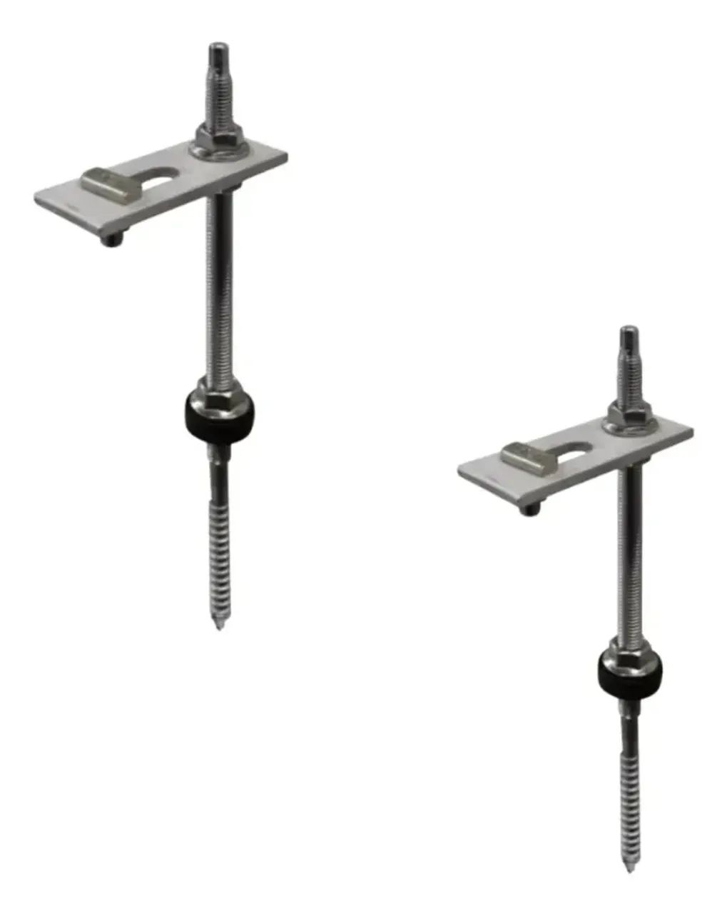 Perfil Barra Trilho Fixa Placa Painel Solar 2,40m Kit 02 Un mais Suporte  - Foto 5