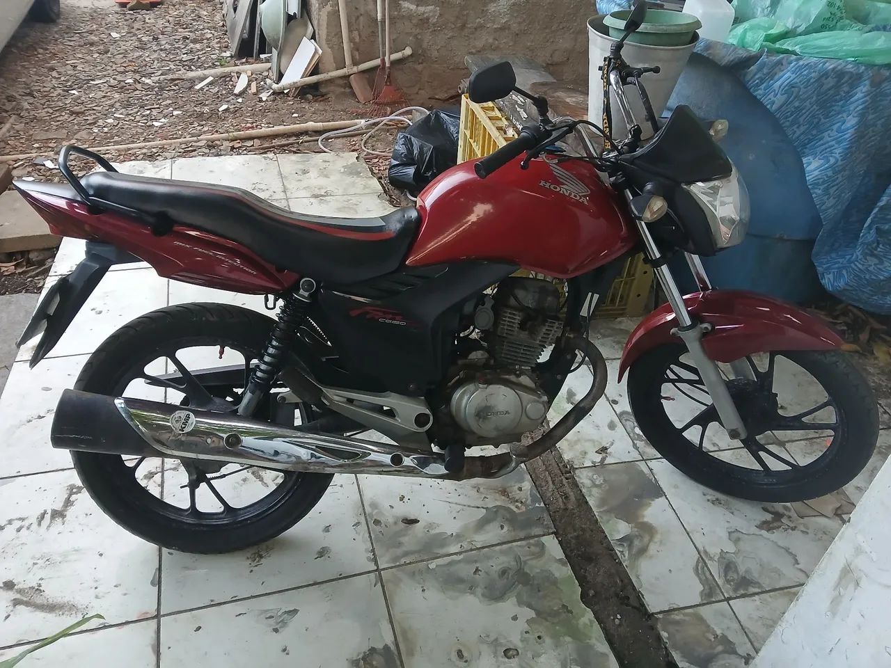 Honda CG 150 - Vermelha - Moto impecável - Foto 3