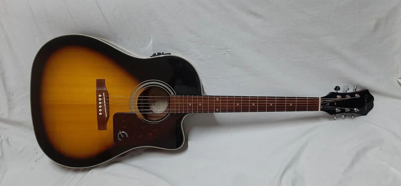 Violão Epiphone AJ-210CE Vintage Sunburst 