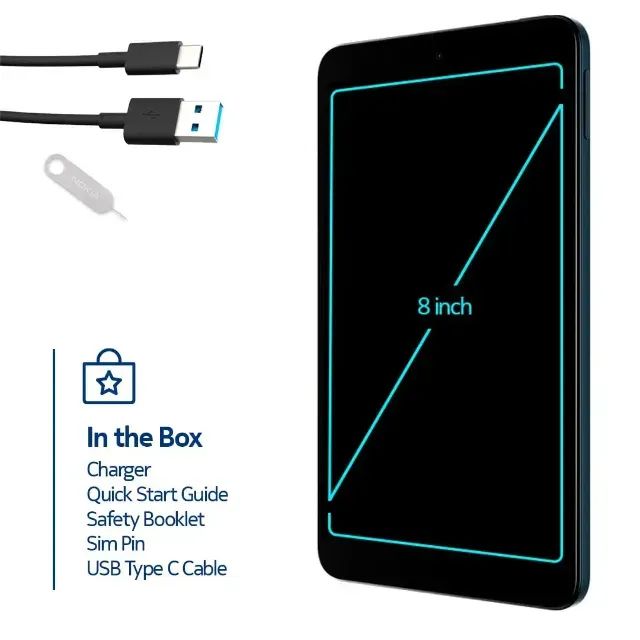 Tablet Nokia T10 4G 64GB 3GB Ram Tela 8" Hd Azul - Foto 6