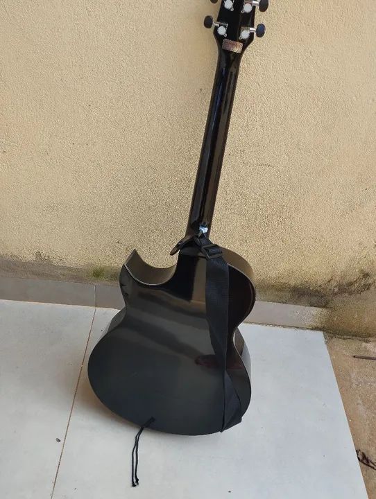 Vendo 1 violão elétrico preto marca Strindberg  - Foto 5
