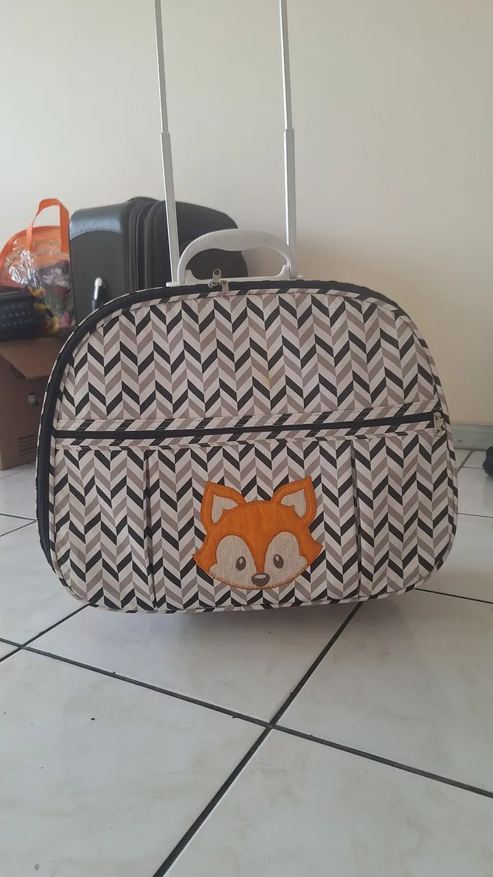 Mala de Rodinhas Infantil com Estampa de Raposa