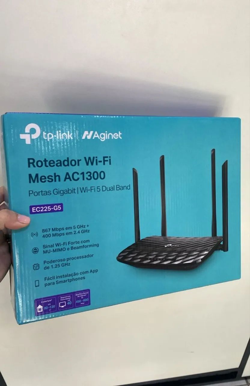 Roteador TP-Link Wi-Fi Dual Band AC1300 Giga Easy Mesh -EC225-G5 Loja Coimbra Computadores