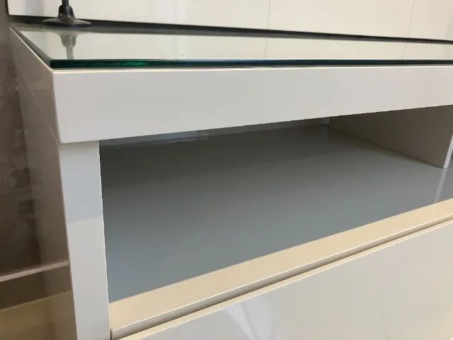 rack em laca off white com 3 gavetas - Foto 4