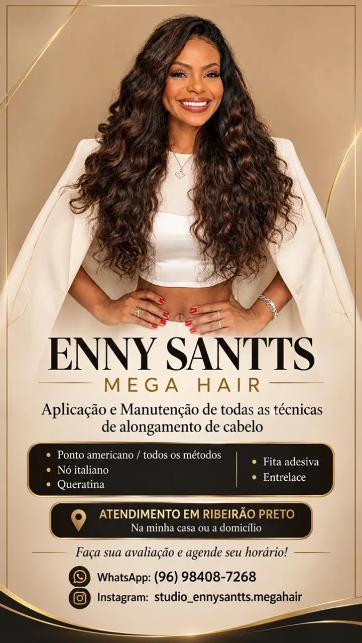 Aplicação e manutenção de mega hair 