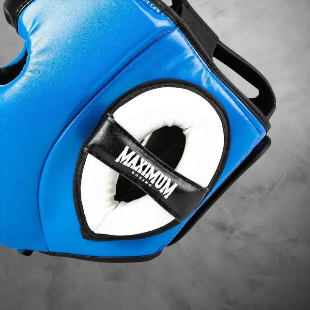 Capacete de Boxe e Muay Thai Maximum Azul - Alta Proteção e Conforto - Foto 3