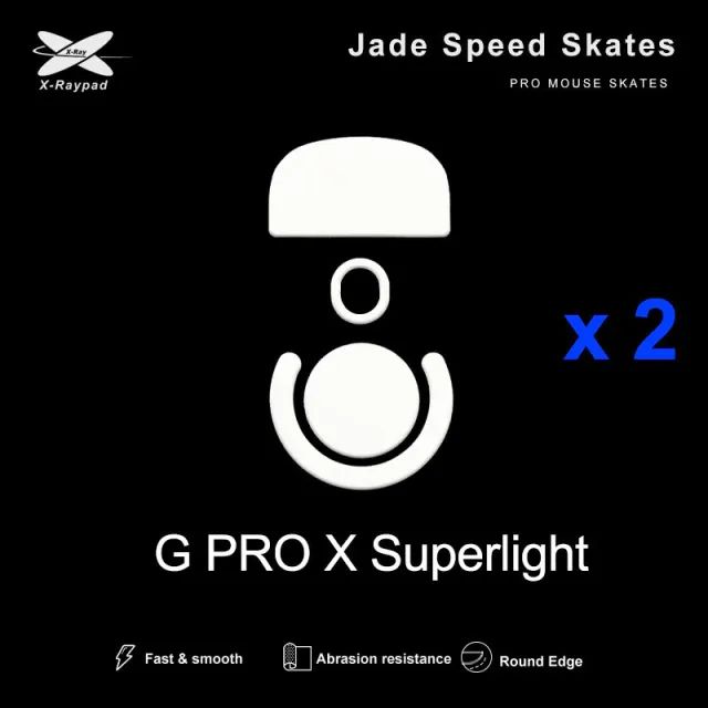 (Lacrados) Mouse Feet Xraypad Jade G PRO X SUPERLIGHT + Grip-tape Cicada Wings V2 Pink  - Foto 3