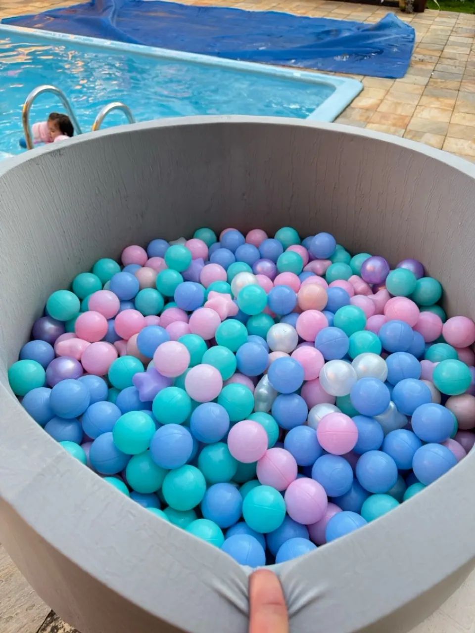 Piscina de Bolinhas Infantil Acolchoada + 300 Bolinhas - Nova - Foto 2