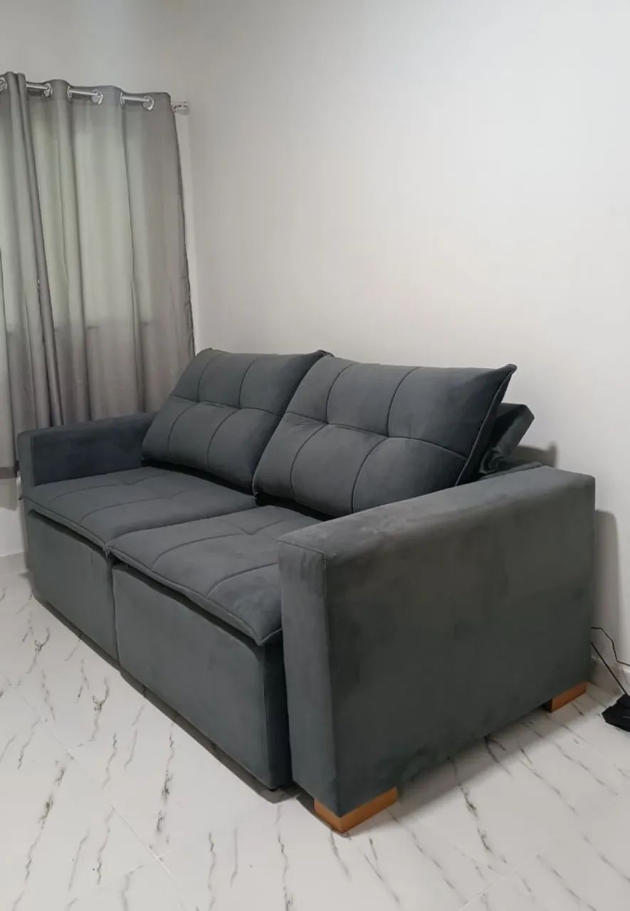Sofá Russas 2,15 m cinza estado de novo! 