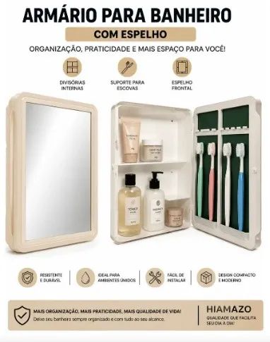 ARMARIO DE BANHEIRO BEGE - Foto 2