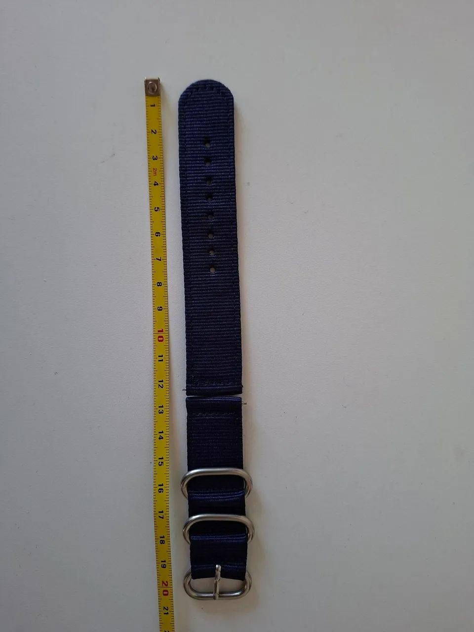 Pulseira de Relógio Nylon 22mm Azul Marinho  - Foto 3