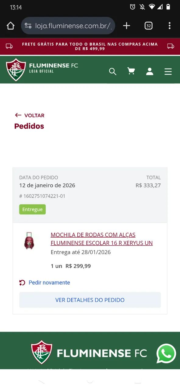 Mochila de carinho fluminense  - Foto 4