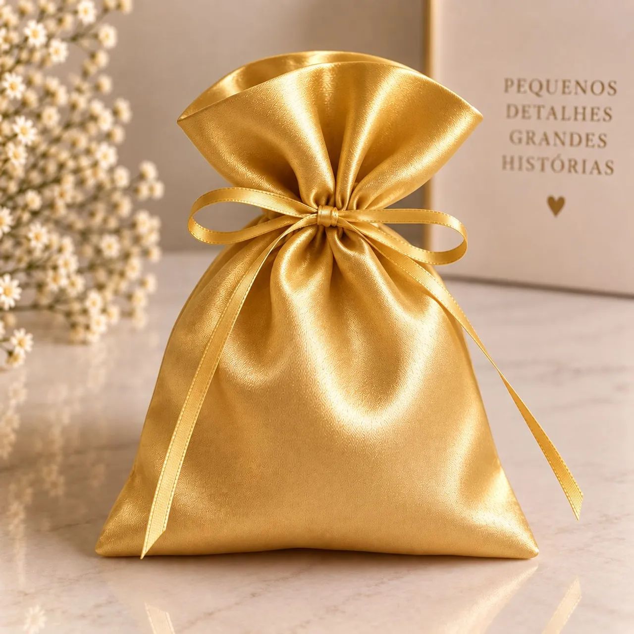 10 Saco Cetim para Presentes e Lembrancinhas  - Foto 2