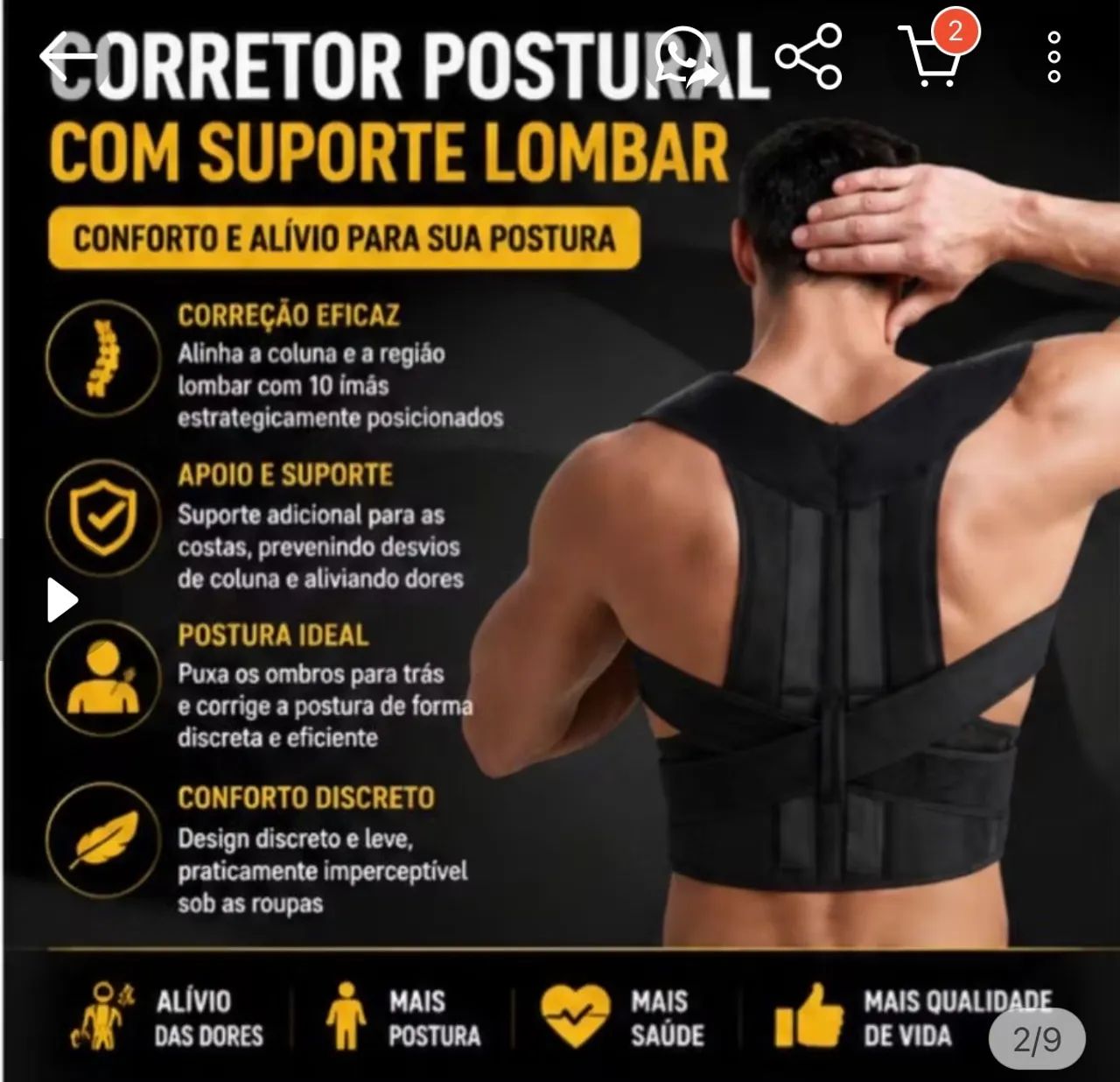 Corretor Postural Ajustável   - Foto 2