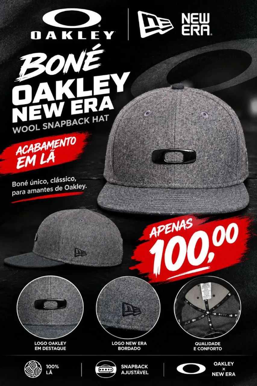 Oakley New Era Wool Snapback Hat .