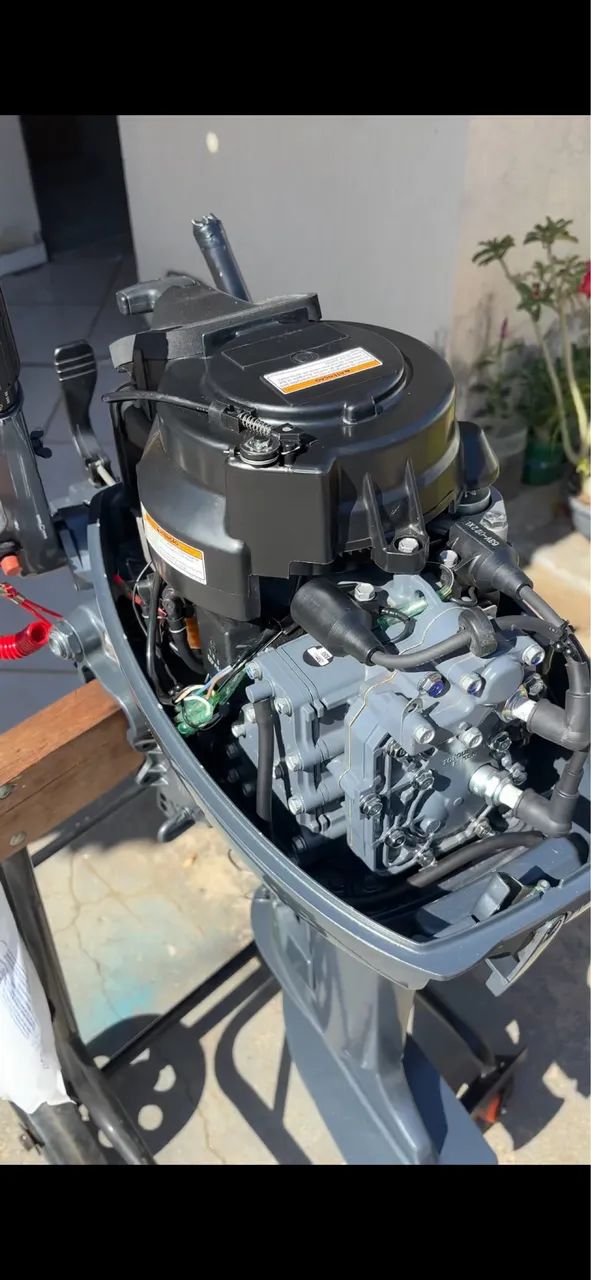 Barco Amazon Up 5,5m com motor Yamaha 15 HP com partida elétrica e Carreta - Foto 2