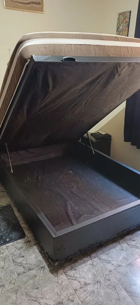 Cama de Casal Baú com Colchão - Foto 2