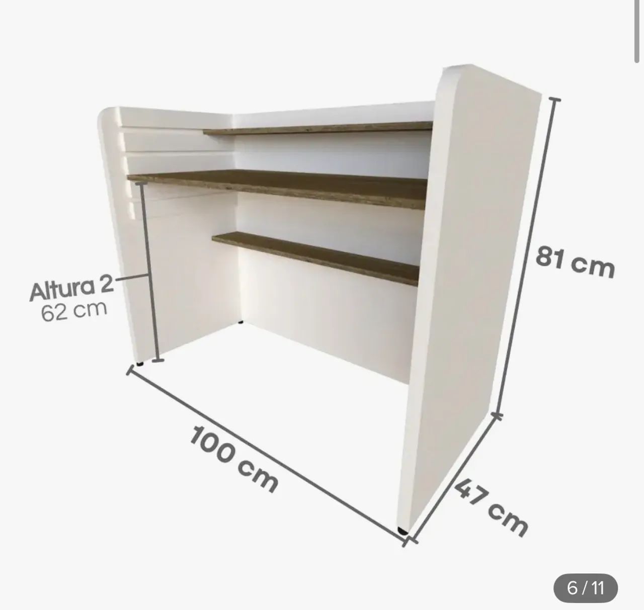 Mesa de escritório com ajuste de altura  - Foto 5