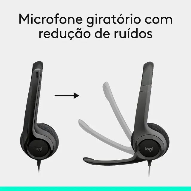 Headset Office Logitech H390, Controles de Áudio Integrado - WZetta - Foto 2