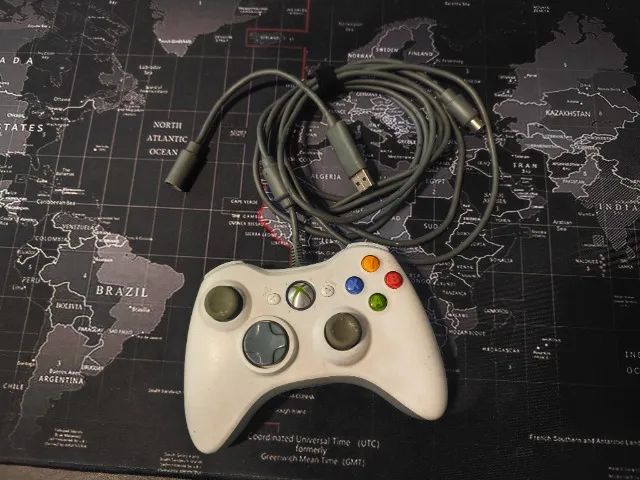 Controle Xbox 360 Original Com Fio Branco