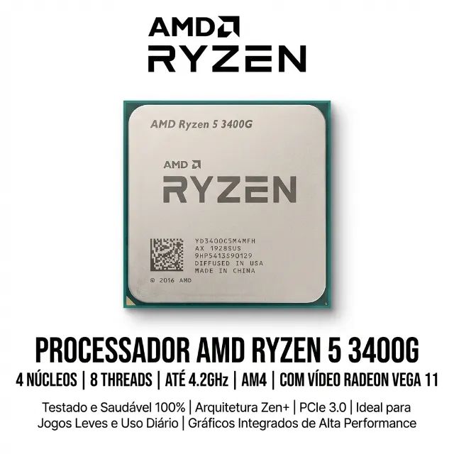 Ryzen 5 3400G - Processador Gamer AMD