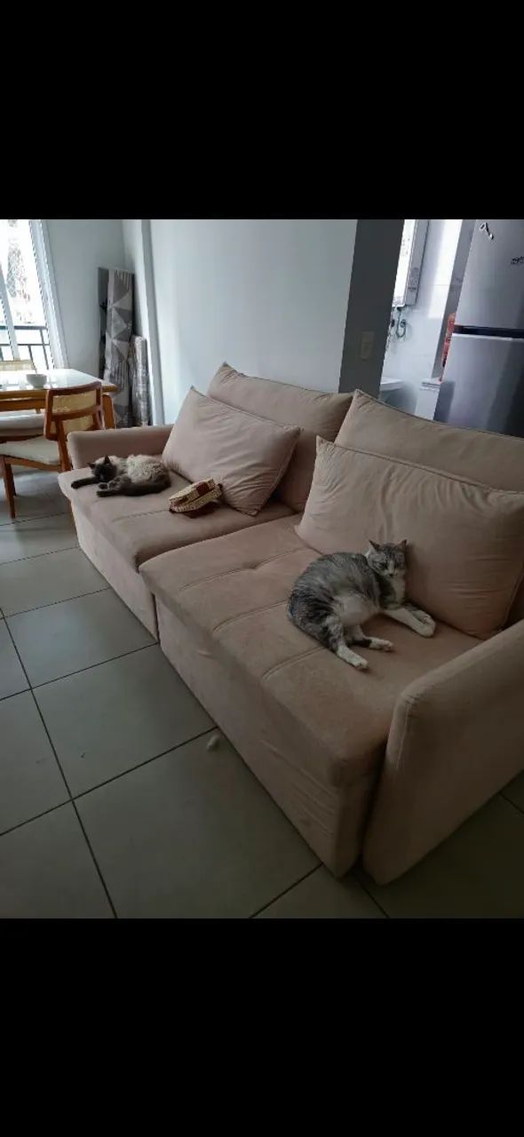Sofá em suede premium 2,4m  - Foto 3