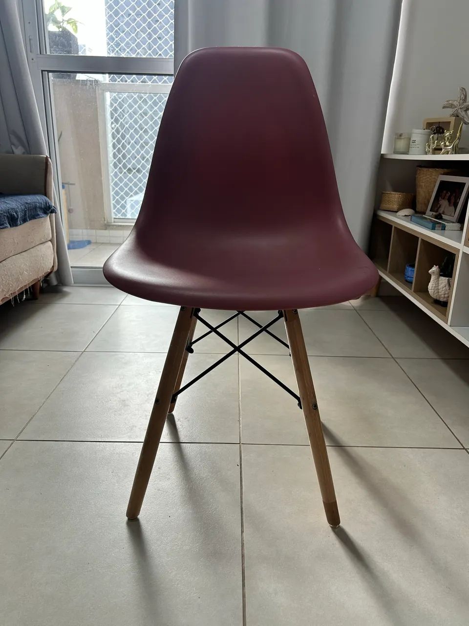  Cadeira Charles Eames Eiffel DSW - vermelha  - Foto 3