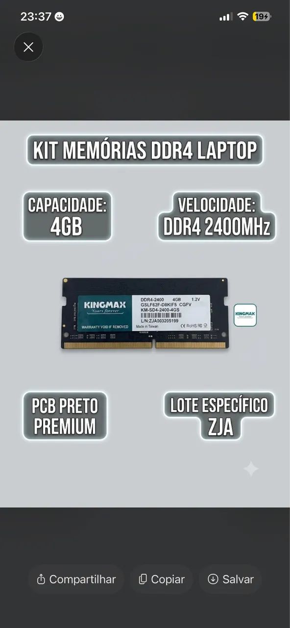 Memória ram DDR4 - Foto 2