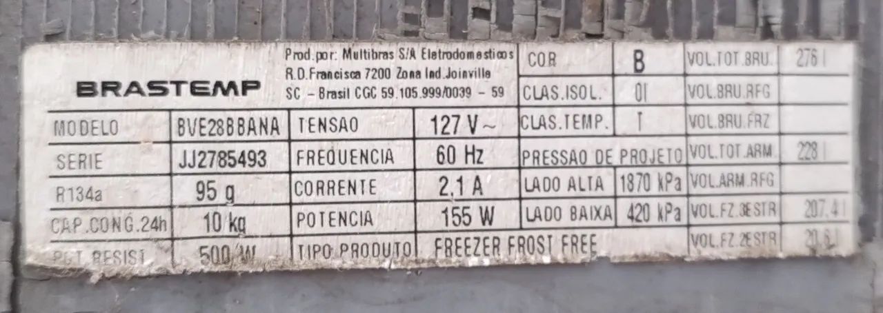 Feezer vertical Brastemp 228l - Foto 3