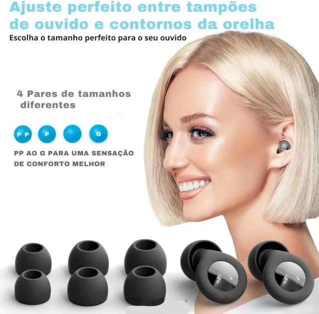Protetor Auricular de Silicone Reduz Até 45dB para Dormir e Estudar com Estojo - Foto 4