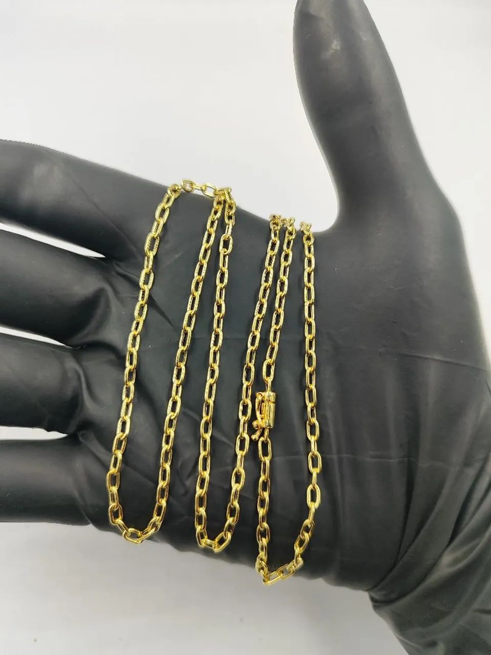 Corrente oca ouro 18k/750 - Foto 4