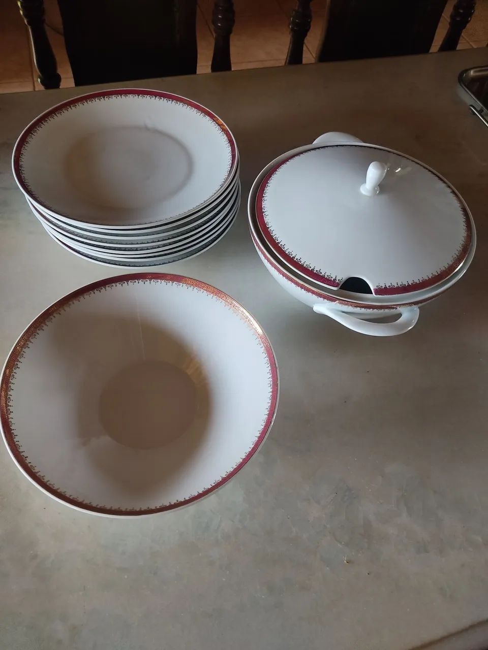 Peças de jogo de jantar antigo  - Foto 2